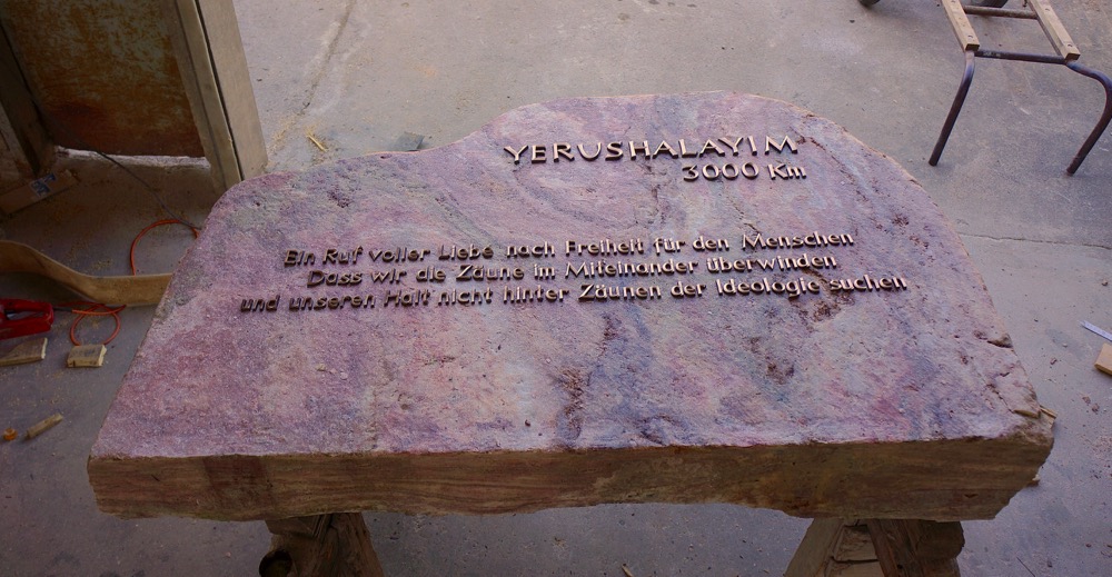 Preparation of the Border Stone from Odenwald quartz