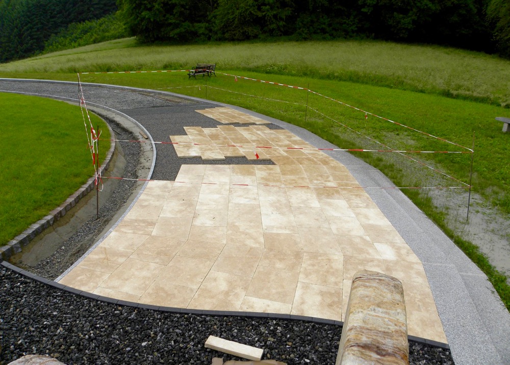 Dance floor is laid, ring for rainbow was excavated