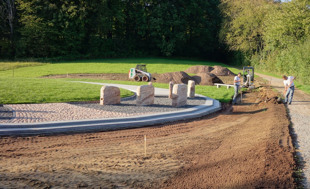 Vegetation soil is applied