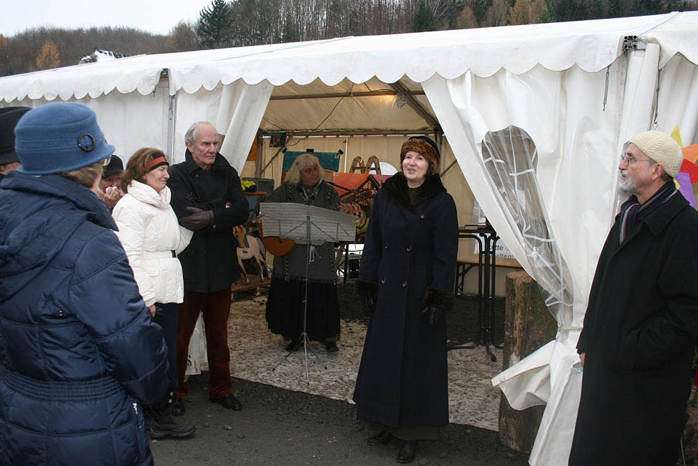 Mrs. Weiland sings at the Street of Peace